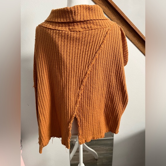 Free People waffle knit open back top - Picture 5 of 9